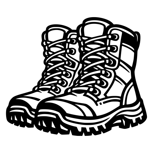 Hunting Boots Illustration - Digital File - XCS Friendly