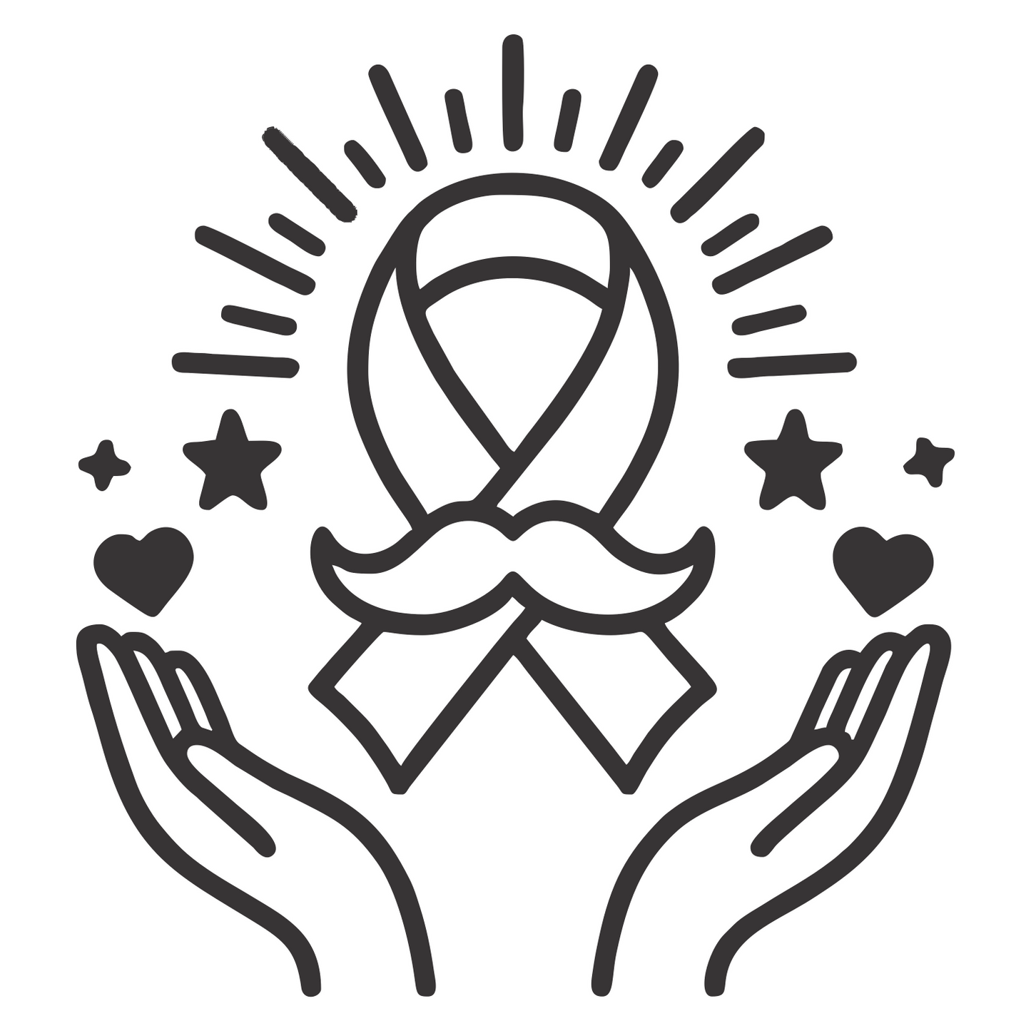 Blue Ribbon Prostate Cancer - Digital File - XCS Friendly Digital My Custom Designs PNG