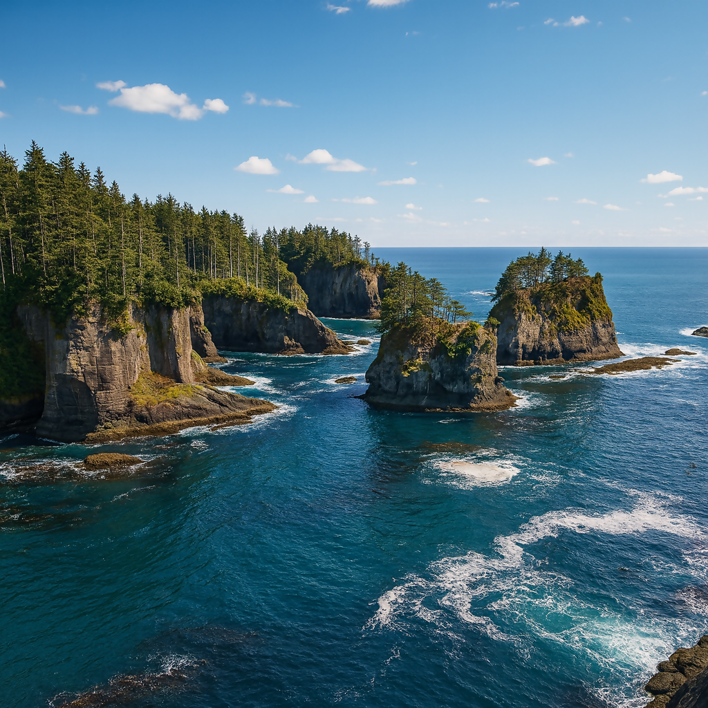 Cape Flattery - Olympic National Park - Washington United States - Rendered - Digital File Digital My Custom Designs PDF