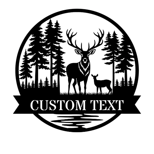 Buck Forest - Metal Sign / Home Decor - Digital File Digital My Custom Designs ZIP File