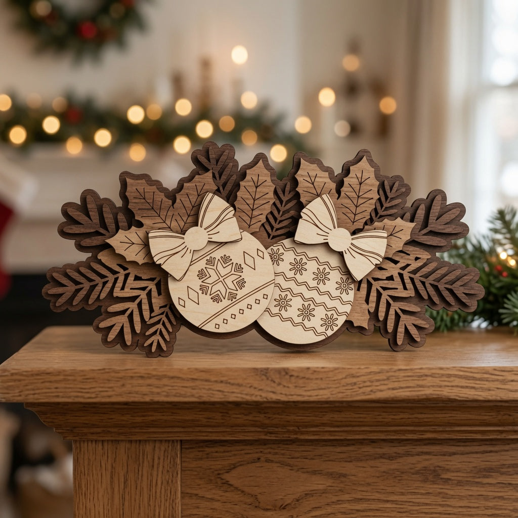 Christmas Ornament Mantel Decoration - Digital File - SVG - Digital
