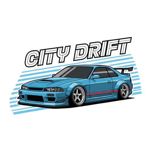 City Drift - Urban Grunge Retro - T Shirt Designs - Digital File Digital My Custom Designs 300 DPI PNG