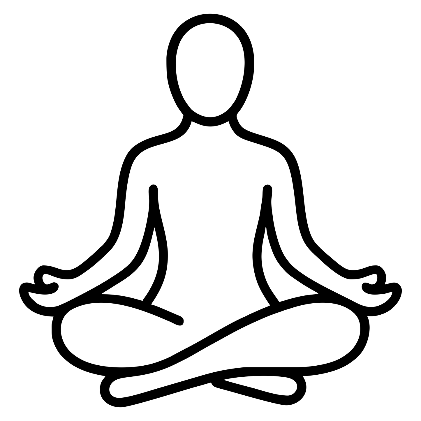 Meditation Pose Outline - Digital File - XCS Friendly Digital My Custom Designs PNG