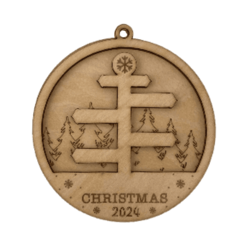 Custom Wooden Directional Sign Ornament OrnAMENT My Custom Designs