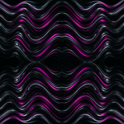 Futuristic and Sci-Fi - Liquid Chrome Waveforms Pulsing With Magenta Highlights - Pattern - Digital File Digital My Custom Designs PDF