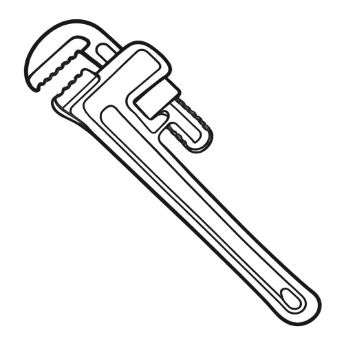 Pipe Wrench Illustration - Digital File - XCS Friendly Digital My Custom Designs PDF