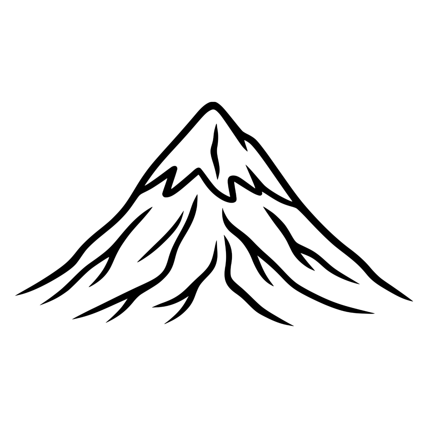 Snow-Capped Peak Sketch - Digital File - XCS Friendly Digital My Custom Designs PNG