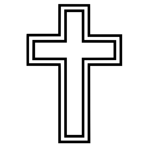 Cross Outline - Vector Graphics - Digital File