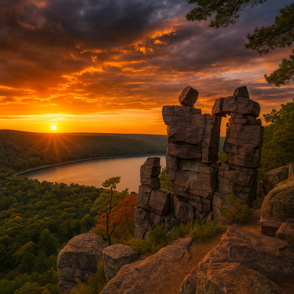 Devil's Doorway - Devil’s Lake State Park - Wisconsin United States - Rendered - Digital File Digital My Custom Designs PDF