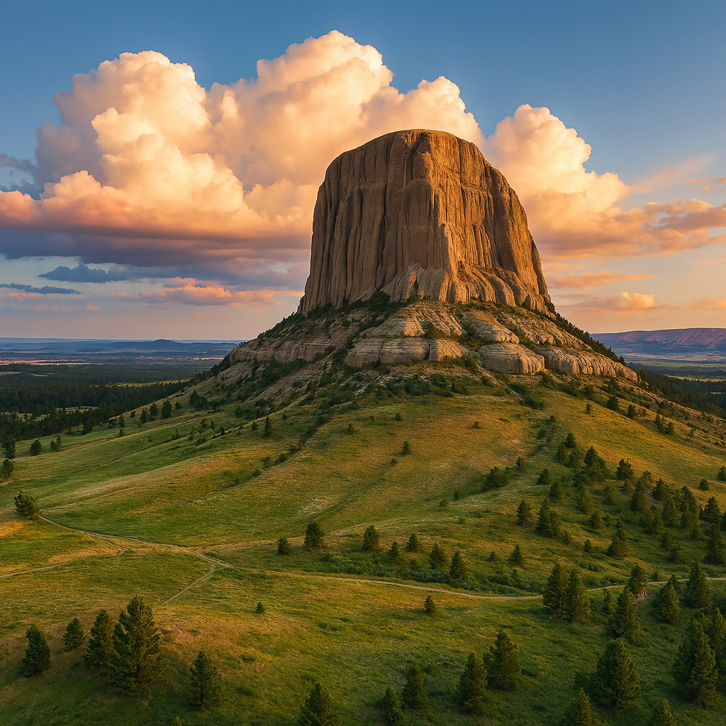 Devils Tower National Monument - South Dakota United States - Rendered - Digital File Digital My Custom Designs PDF