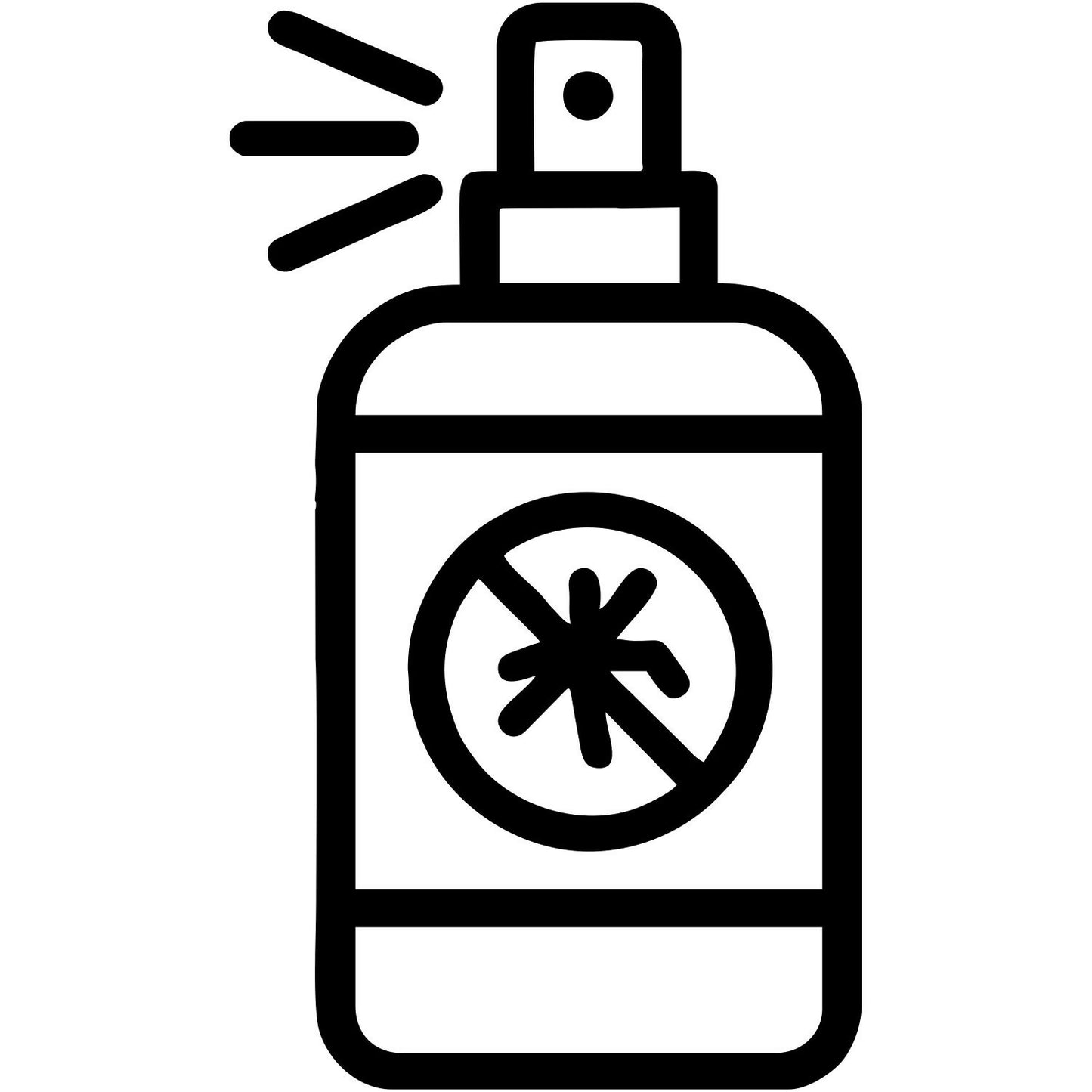 Bug Spray Bottle Sketch - Digital File - XCS Friendly Digital My Custom Designs PNG