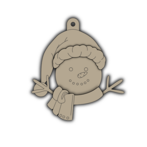 Snowman Layered Ornament - Digital File Digital My Custom Designs SVG