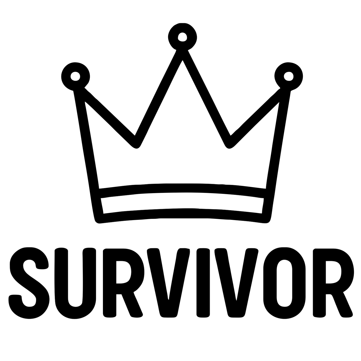 Survivor Crown Design - Digital File - XCS Friendly Digital My Custom Designs PNG