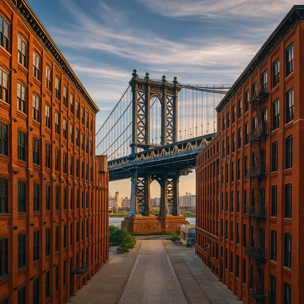 Down Under the Manhattan Bridge Overpass (DUMBO) - New York United States - Rendered - Digital File Digital My Custom Designs PDF