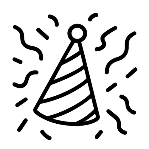 Birthday Confetti Sketch - Digital File - XCS Friendly Tumbler My Custom Designs PNG