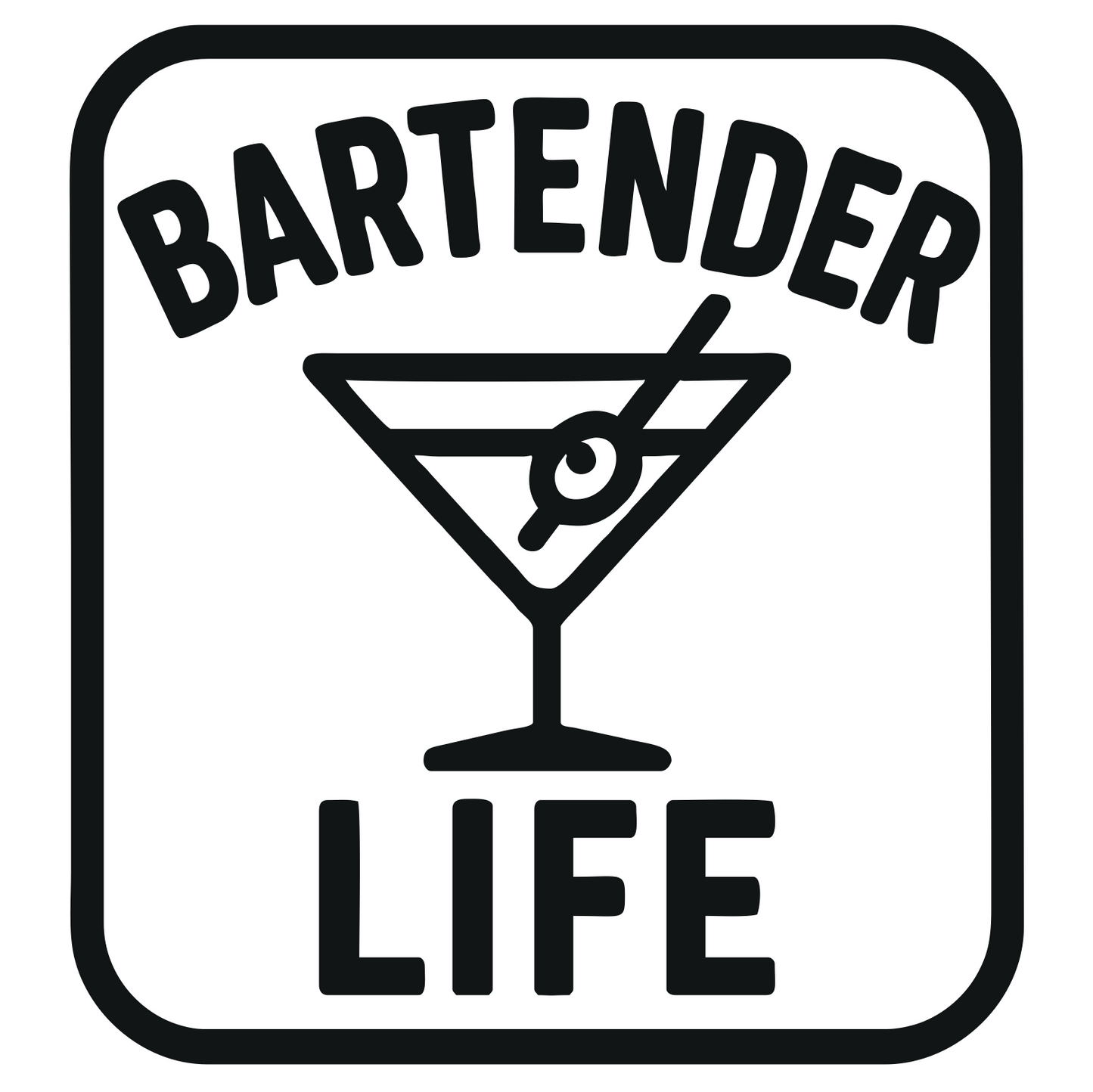 Bartender Life Badge - Digital File - XCS Friendly Tumbler My Custom Designs PNG