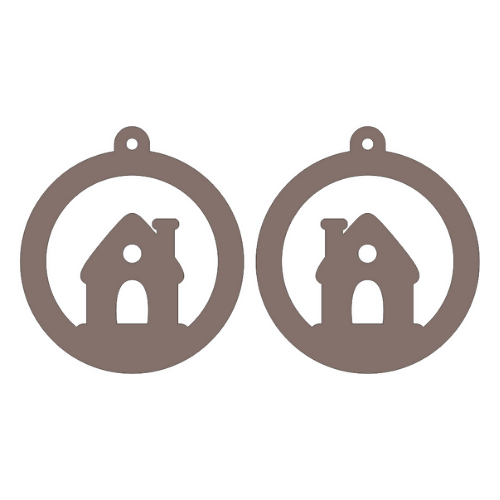 House Cutout Earrings - Digital File Digital My Custom Designs SVG
