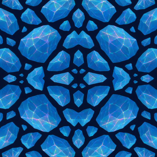 Water and Ocean - Abstract Icebergs With Holographic Cracks - Pattern - Digital File Digital My Custom Designs PDF