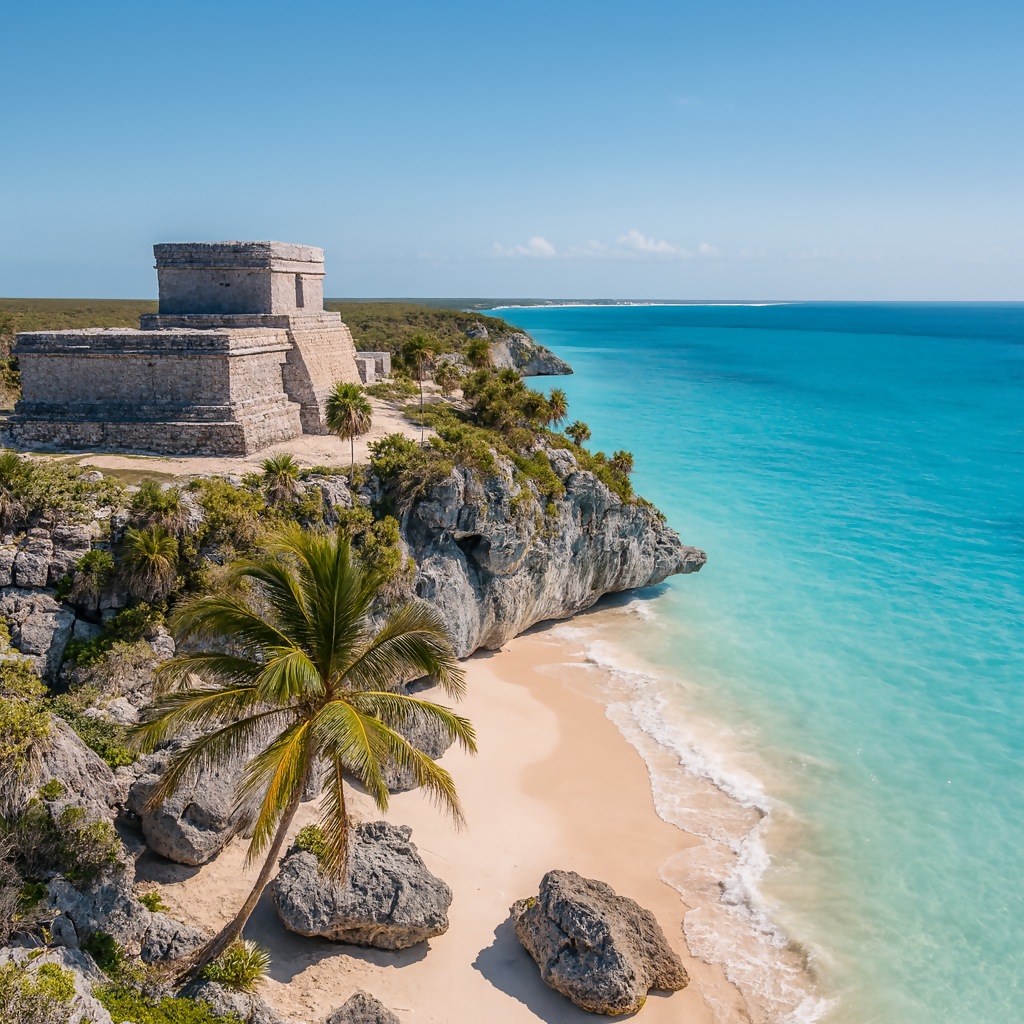 Tulum Ruins & Beaches (Ruinas y Playas de Tulum) - Quintana Roo Mexico - Rendered - Digital File Digital My Custom Designs PDF