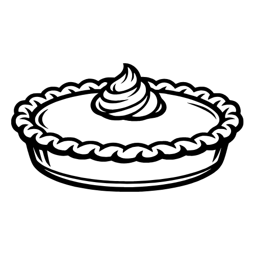 Pumpkin Pie Sketch - Vector Graphics - Digital File