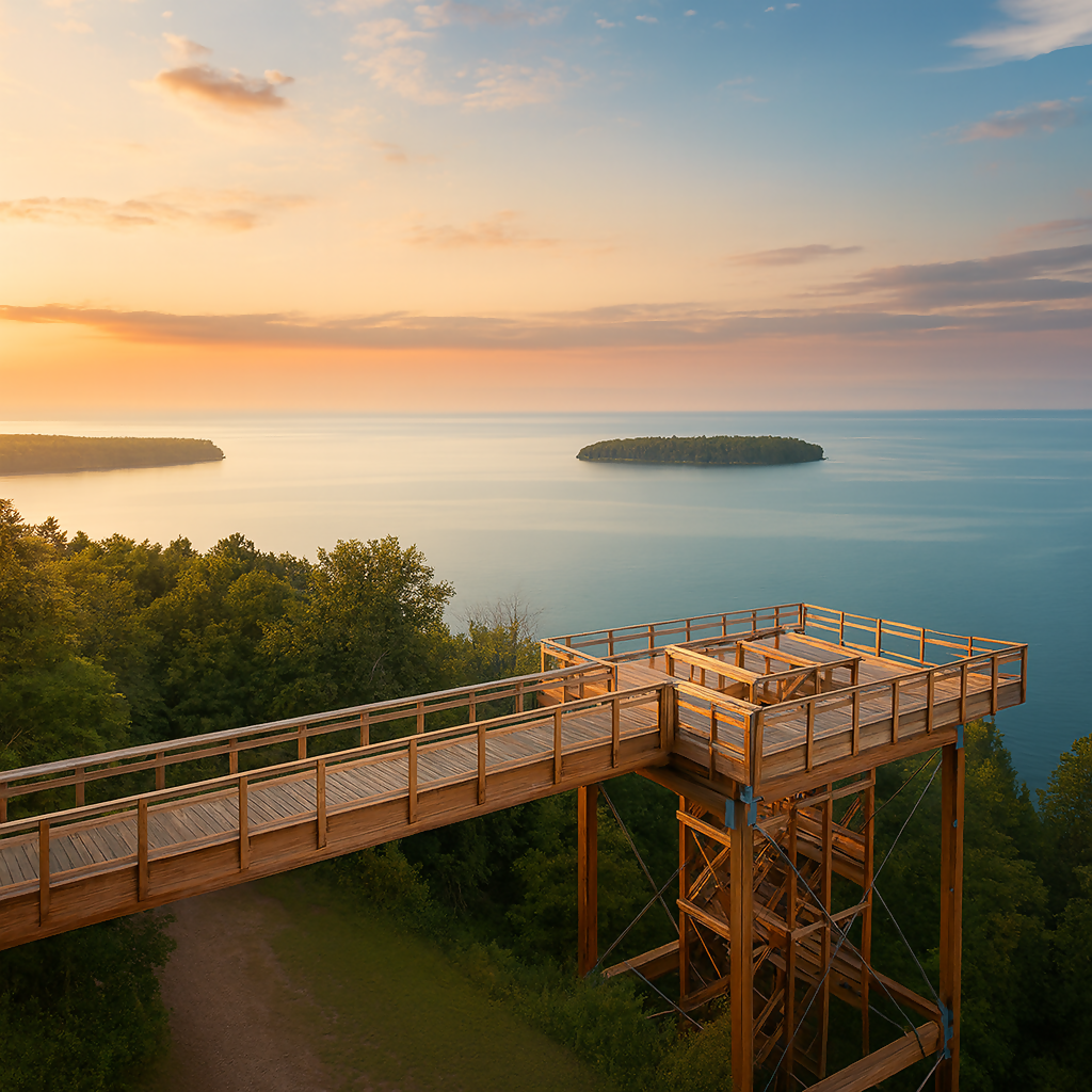 Eagle Tower - Peninsula State Park - Door County - Wisconsin United States - Rendered - Digital File Digital My Custom Designs PDF