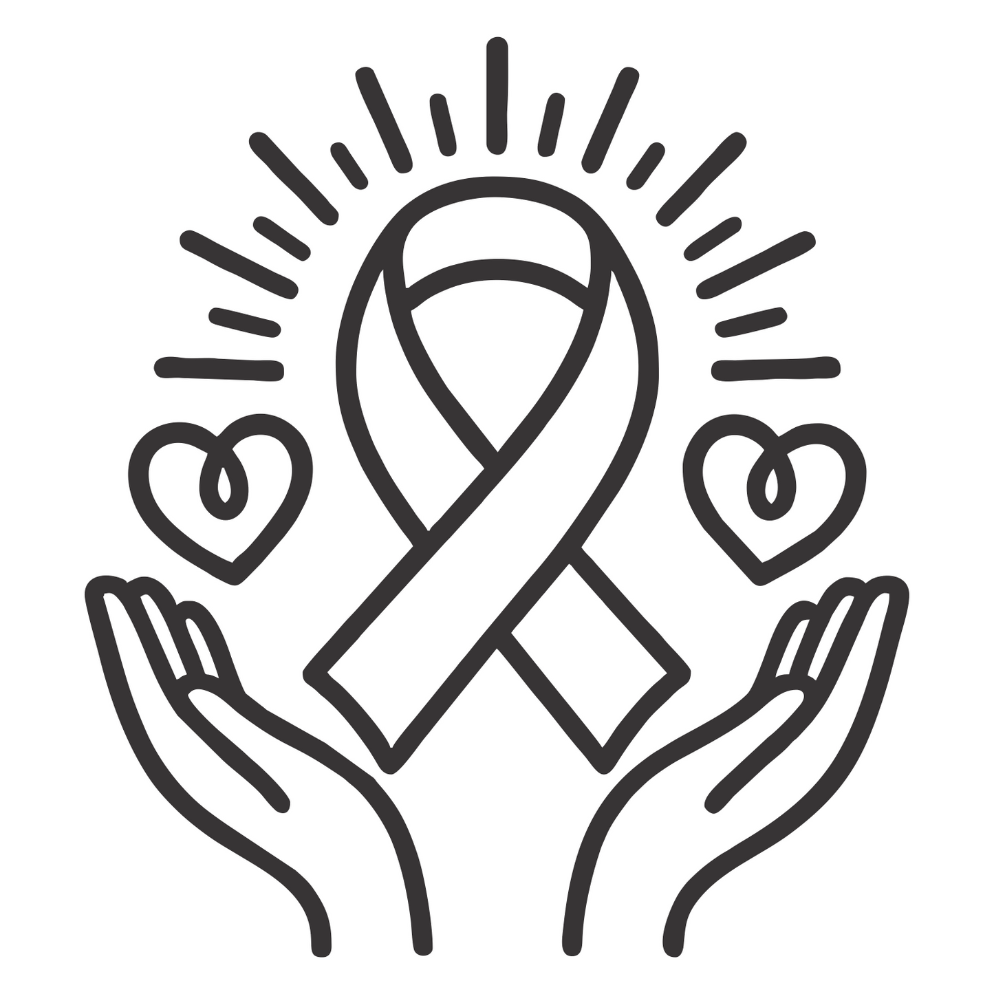 Pink Ribbon Breast Cancer - Digital File - XCS Friendly Digital My Custom Designs PNG