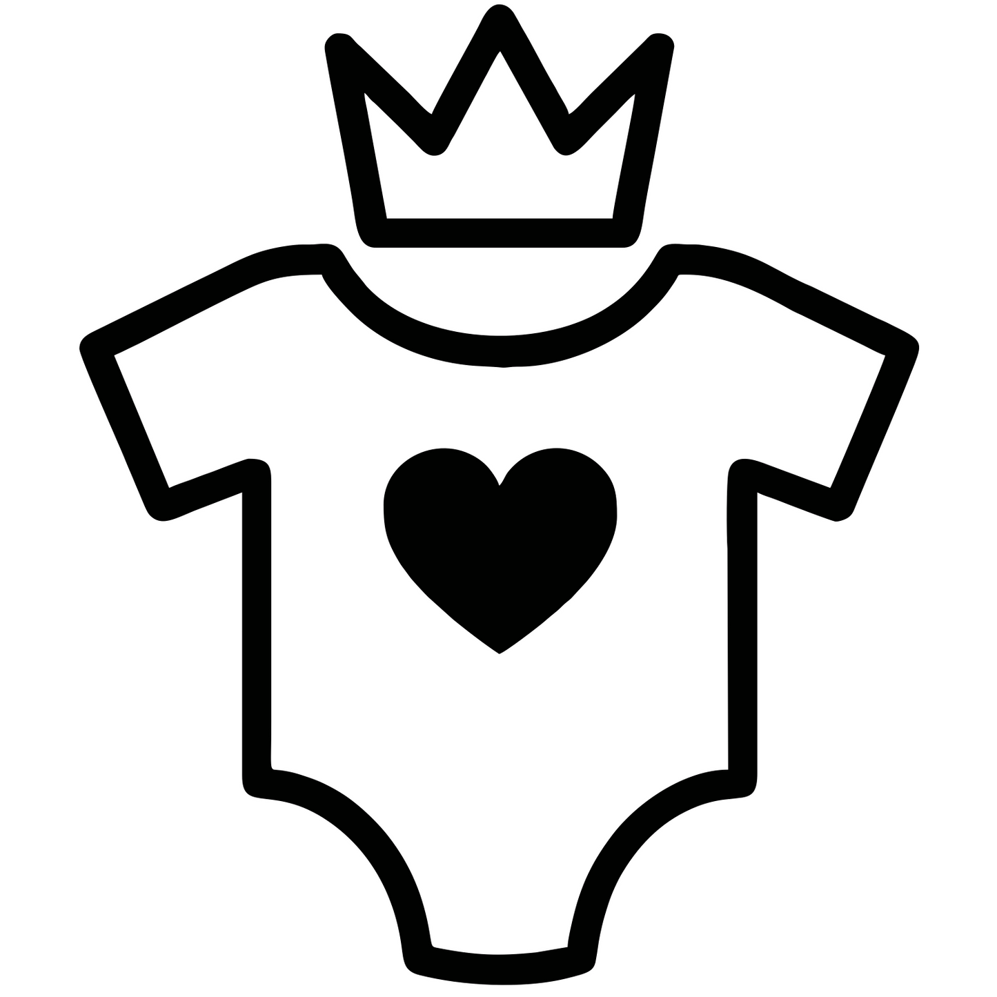 Baby Onesie With Crown - Digital File - XCS Friendly Tumbler My Custom Designs PNG