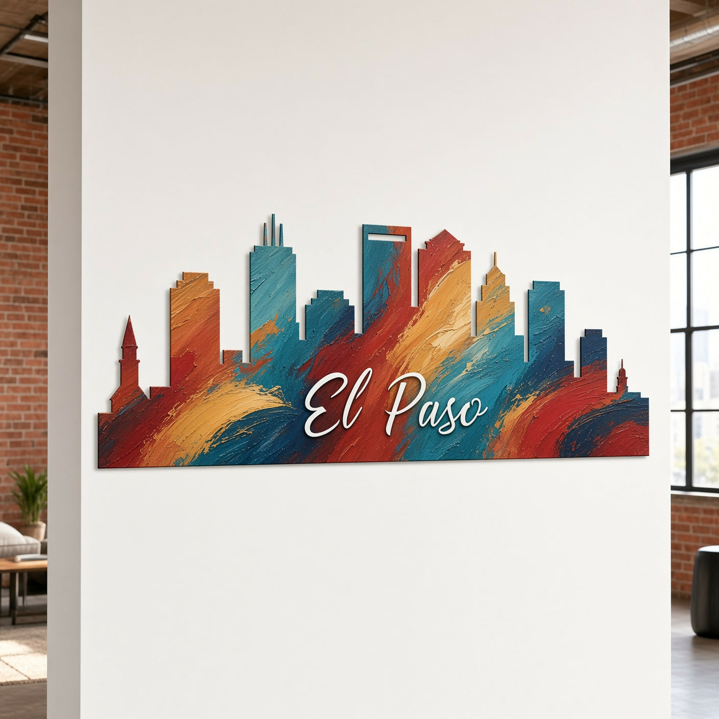 El Paso Skyline - Wall / Home Decor - Single Layer - Digital File - ZIP File - Digital