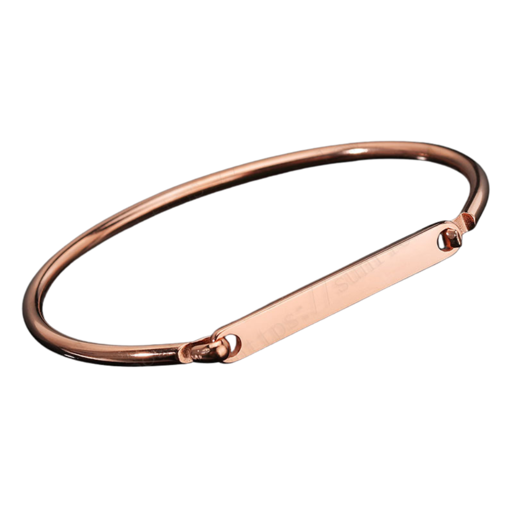 Engravable Clasp Bracelet - Engravable Jewelry My Custom Designs Rose gold