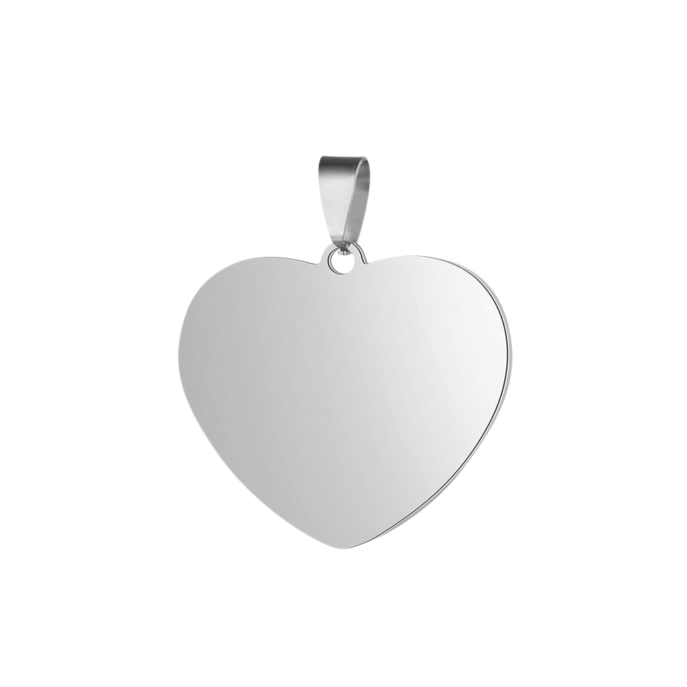 Engravable Heart Pendant Silver - Gold - Rose Gold - Seller Supplies My Custom Designs Silver