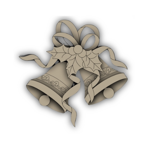 Merry Bells Christmas Layered Decoration - Digital File Digital My Custom Designs SVG