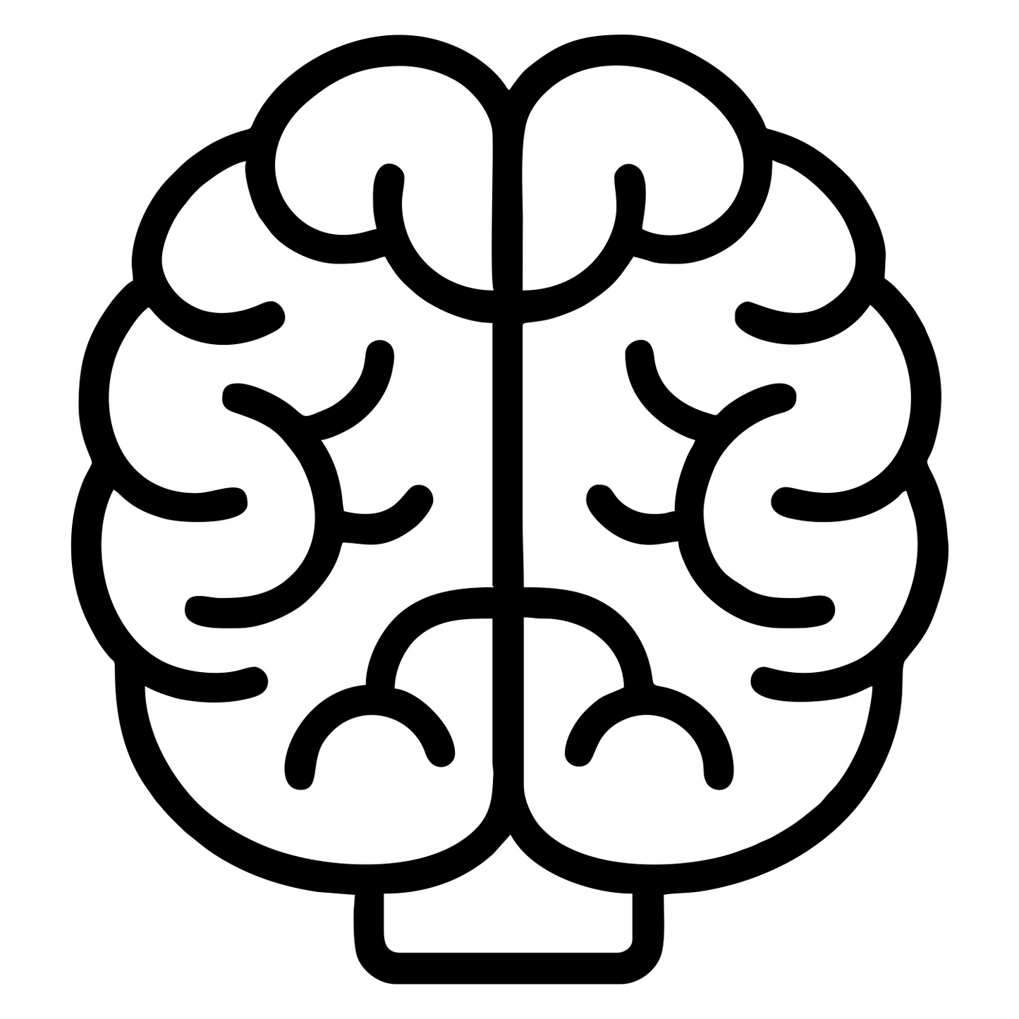 Brain Outline Sketch - Digital File - XCS Friendly Digital My Custom Designs PNG