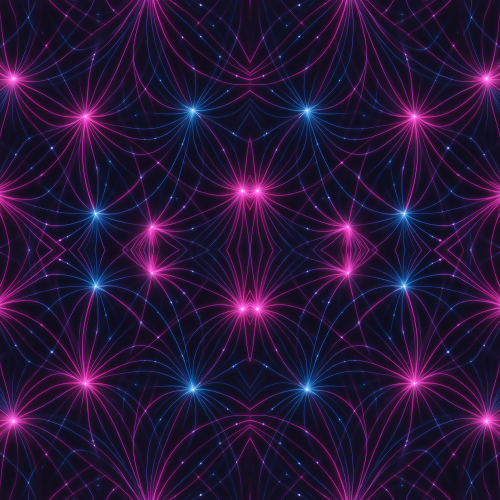 Technology and Digital - Light Beam Fiber Optic Webs In Neon Pink And Blue - Pattern - Digital File Digital My Custom Designs PDF