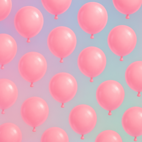Kids and Playful - Bubblegum Balloons Floating In Soft Gradients - Pattern - Digital File Digital My Custom Designs PDF