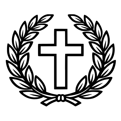 Olive Wreath with Cross Design - Vector Graphics - Digital File Digital My Custom Designs PDF