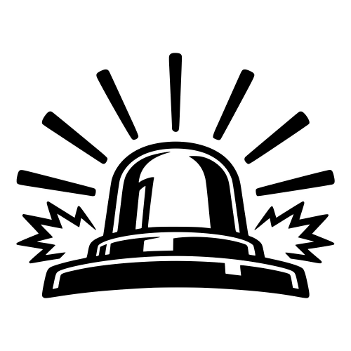 Police Siren Light - Vector Graphics - Digital File Digital My Custom Designs PDF