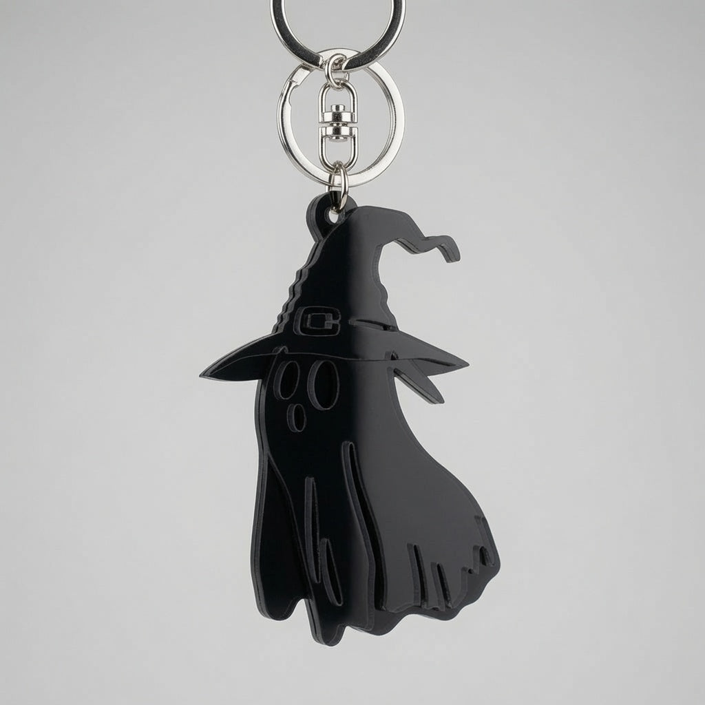 Floating Ghost Layered Design - Halloween Keychain / Earring - Digital File - SVG - Digital