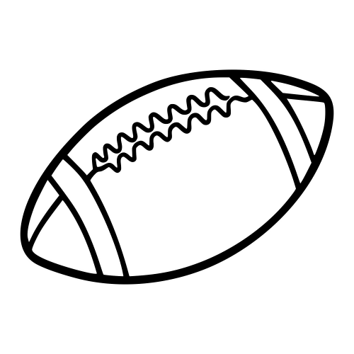 Football with Laces Outline - Digital File - XCS Friendly Digital My Custom Designs PDF