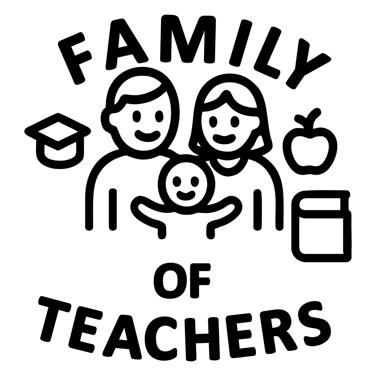Family of Teachers - Digital File - XCS Friendly Tumbler My Custom Designs PNG