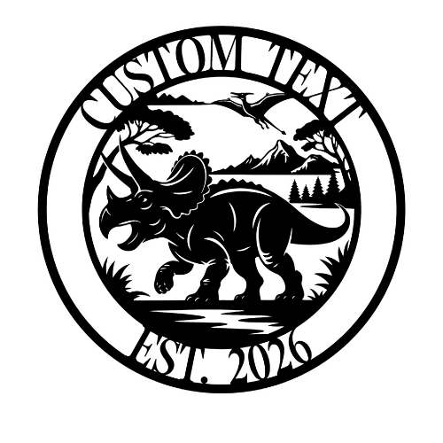 Triceratops - Wall / Home Decor - Digital File Digital My Custom Designs ZIP File