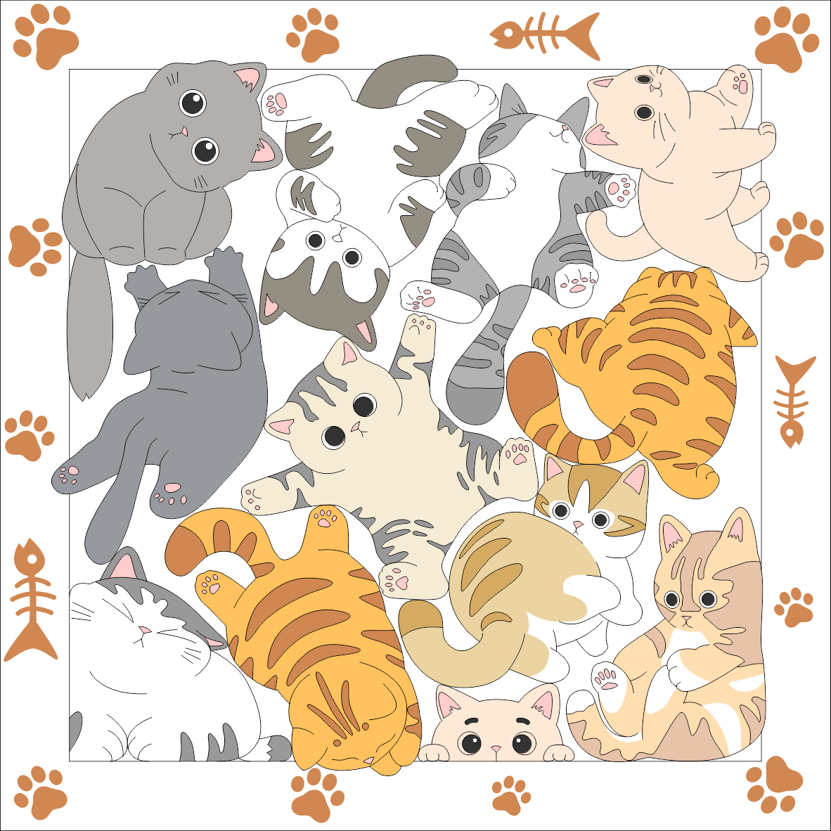 Funny Cats - Puzzles - Laser & Color Print - Digital File Digital My Custom Designs