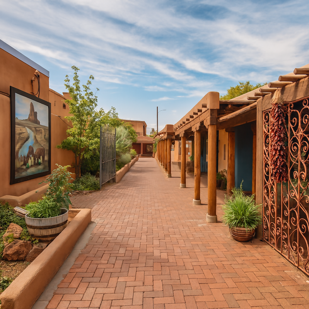 Albuquerque Old Town Patio Market - New Mexico United States - Rendered - Digital File Digital My Custom Designs PDF