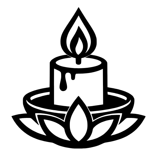 Meditation Candle Outline - Vector Graphics - Digital File Digital My Custom Designs PDF