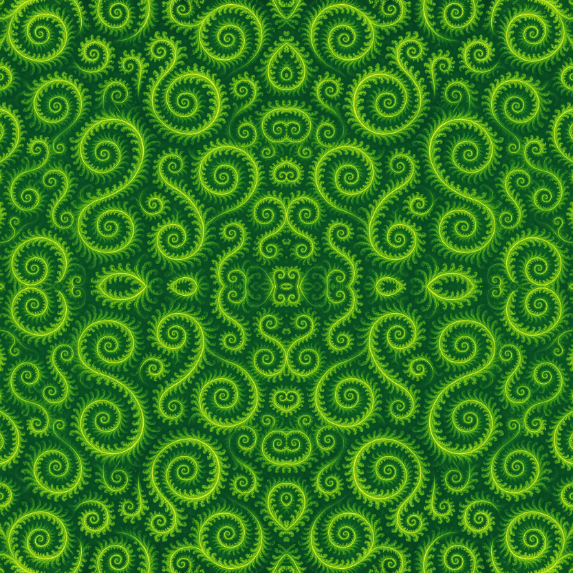Floral and Botanical - Fractal Fern Spirals - Pattern - Digital File Digital My Custom Designs PDF