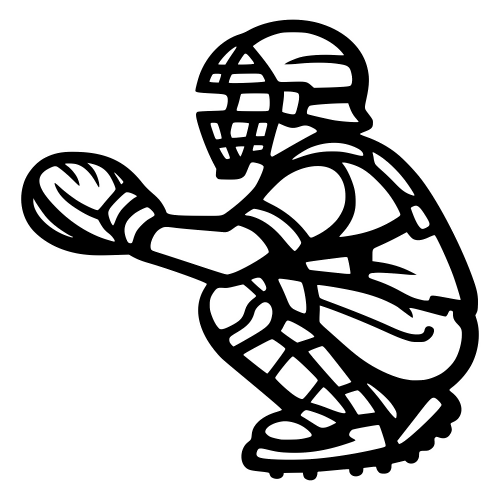 Baseball Catcher Sideview - Digital File - XCS Friendly Digital My Custom Designs PDF