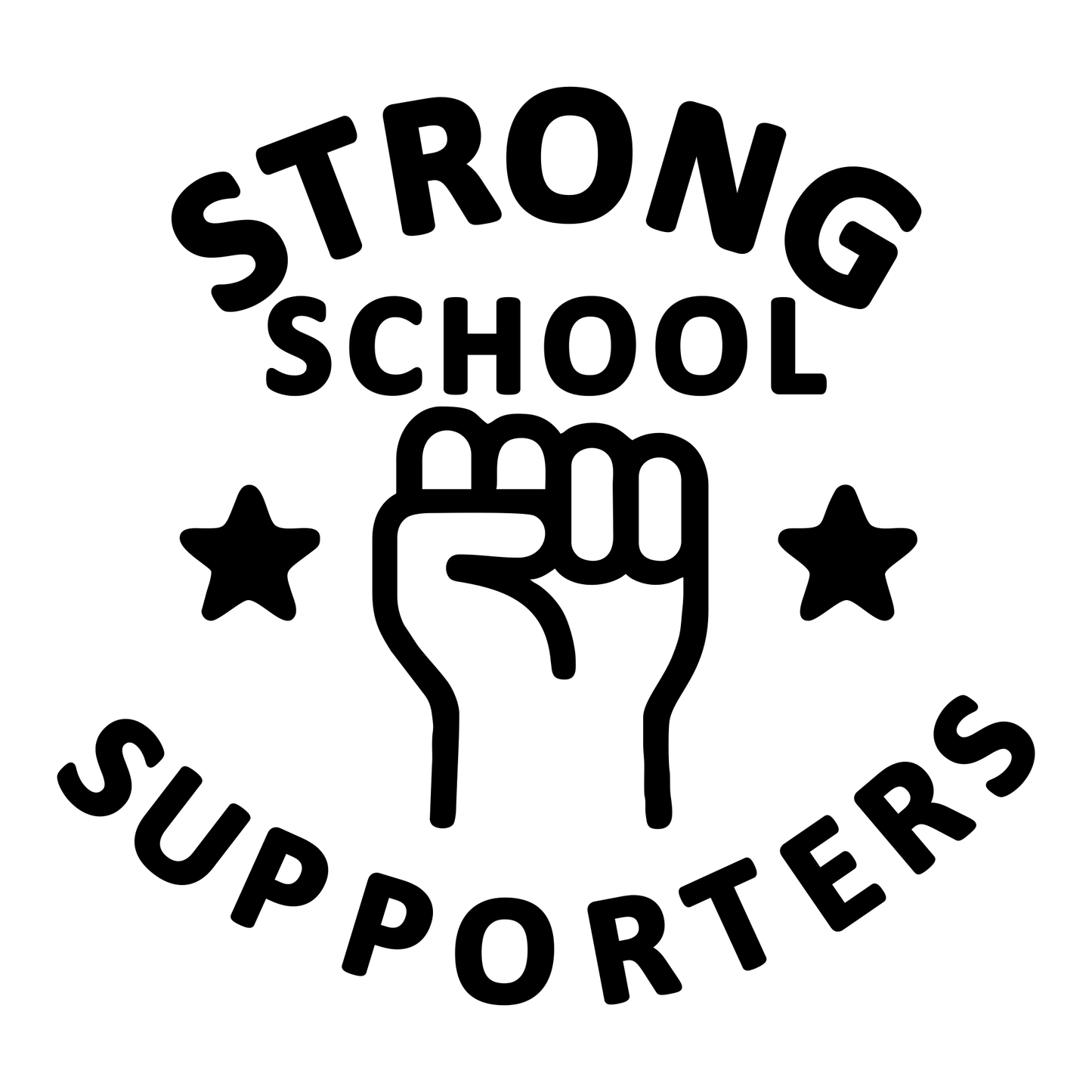 Strong School Supporters - Digital File - XCS Friendly Tumbler My Custom Designs PNG