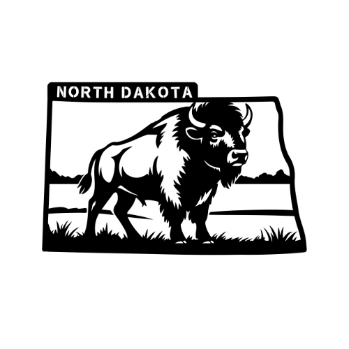 North Dakota - Wall / Home Decor - State Outline - United States - Digital File Digital My Custom Designs ZIP File
