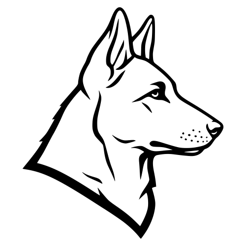 German Shepherd Face Sideview - Digital File - XCS Friendly Digital My Custom Designs PDF