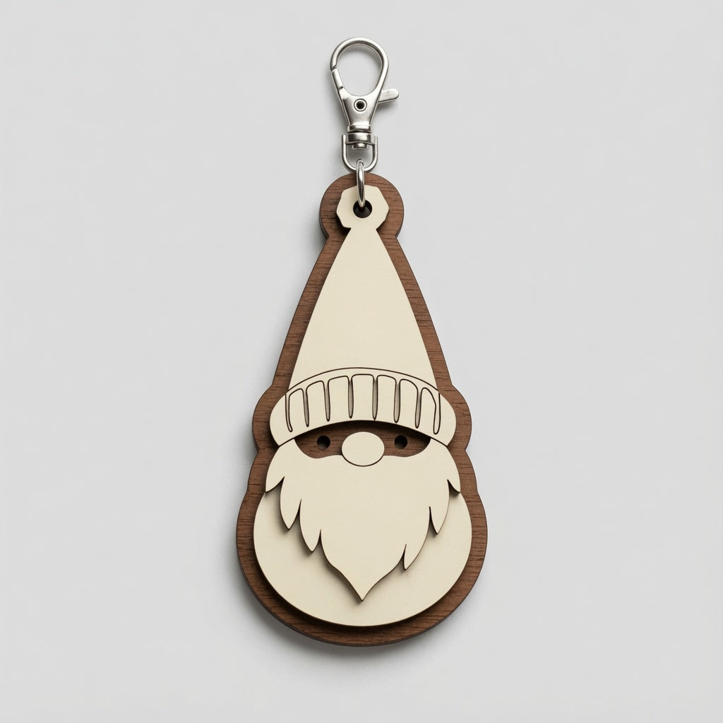 Gnome Design Keychain Wall Mount Design - Digital File - SVG - Layered Designs
