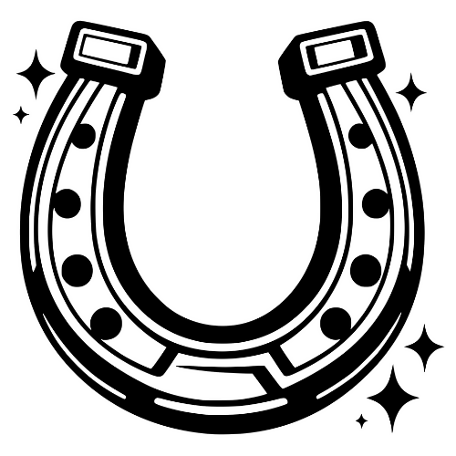 Gold Horseshoe Sketch - Digital File - XCS Friendly Digital My Custom Designs PDF